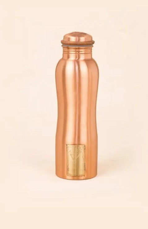 Copper Water Bottle with Logo, 950 ml