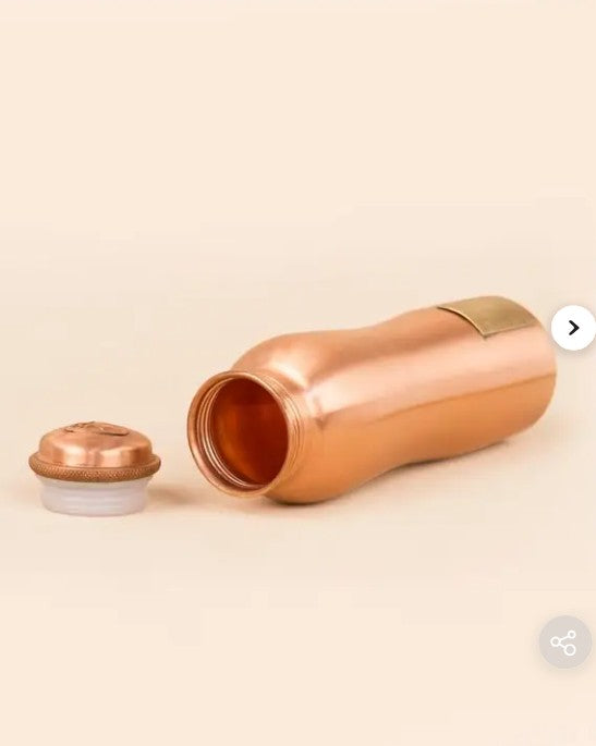 Copper Water Bottle with Logo, 950 ml