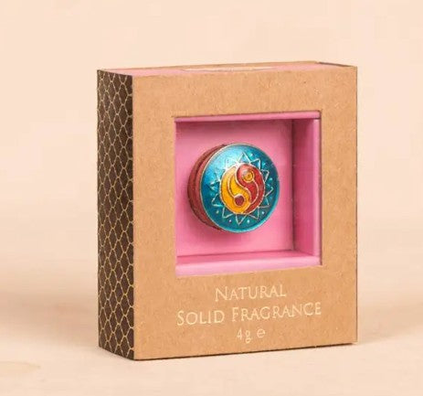 Beeswax Natural Oil Solid Perfume - Wild Rose (4gm). Alcohol-free strong body fragrance.