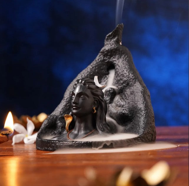 Adiyogi Backflow Incense Holder with 20 Cones