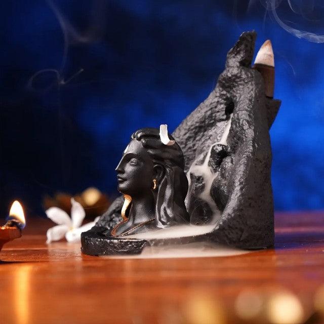 Adiyogi Backflow Incense Holder with 20 Cones
