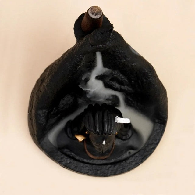 Adiyogi Backflow Incense Holder with 20 Cones