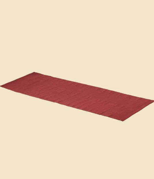 Cotton Yoga Mat Rubber Coated (Red)