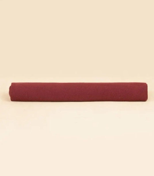 Cotton Yoga Mat Rubber Coated (Red)