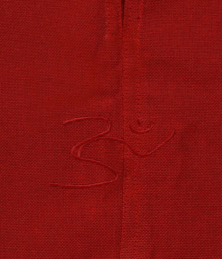 Ladies 100% Organic Cotton Kurta with Embroidered "Aum" - Maroon