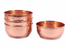 Set of 4 Copper Bowls with Tray
