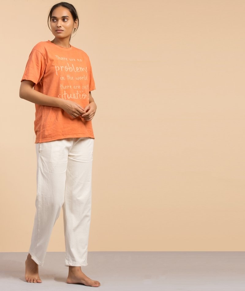 Unisex Undyed Organic Cotton Track Pant - Off-White