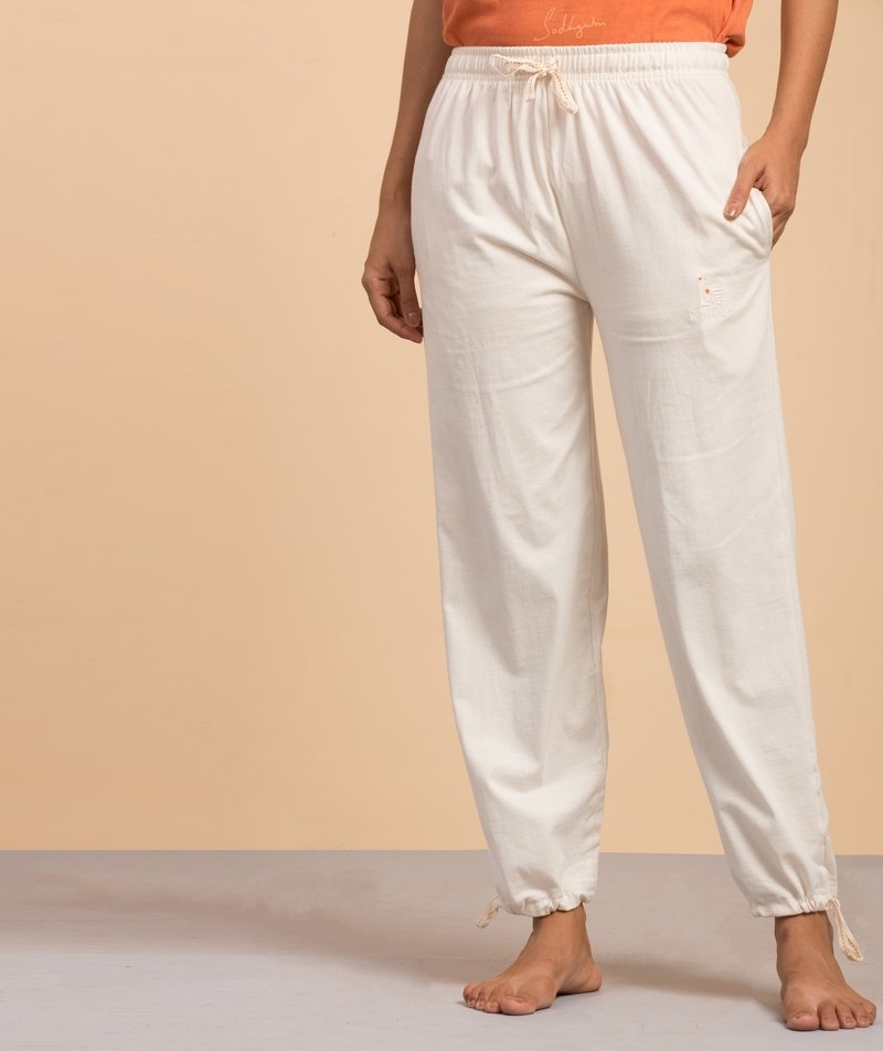 Unisex Undyed Organic Cotton Track Pant - Off-White