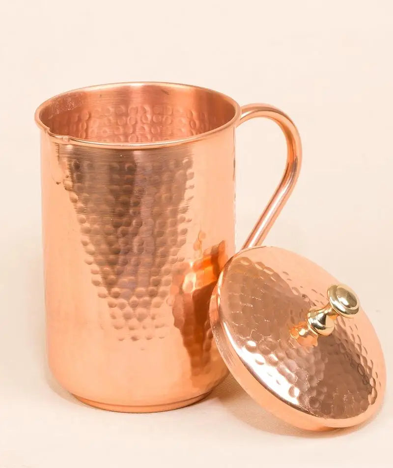 Hammered Copper Water Jug, 1.5 Liters