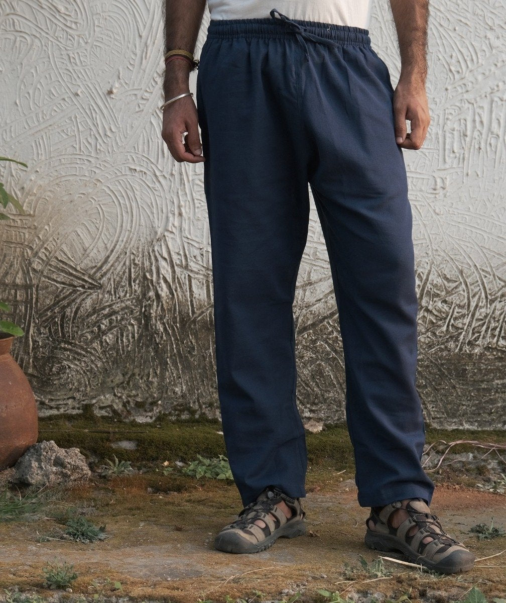 Men's Organic Drawstring Pant - Navy