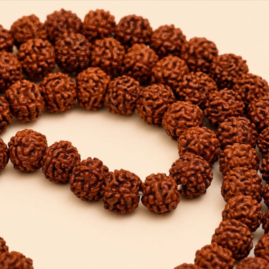 Authentic Isha Panchamukhi (five-faced) Rudraksha Mala. Energized at Dhyanalinga. Your cocoon of energy (5 mm)