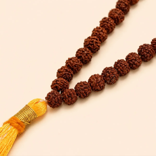 Authentic Isha Panchamukhi (five-faced) Rudraksha Mala. Energized at Dhyanalinga. Your cocoon of energy (5 mm)