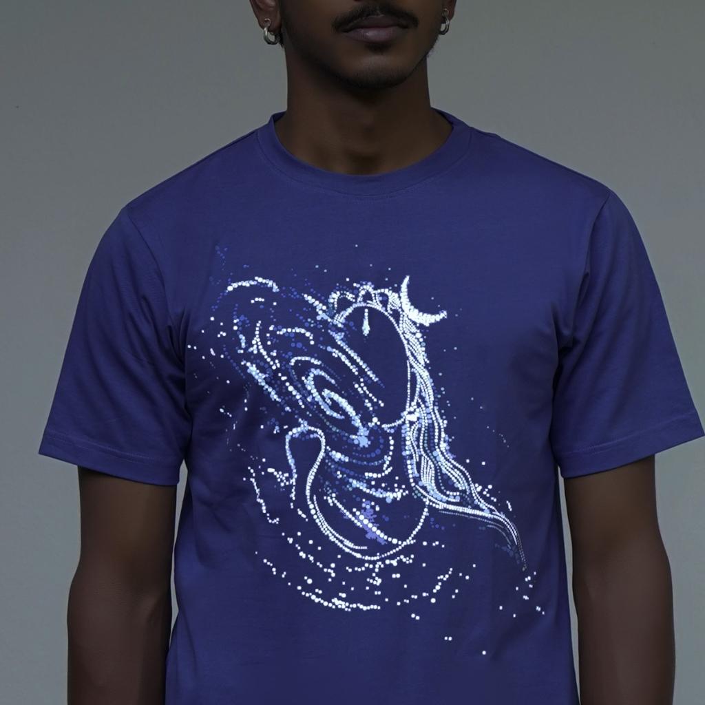 Adiyogi Galactic Unisex T Shirt With Comfort Stretch (Glow in the dark)