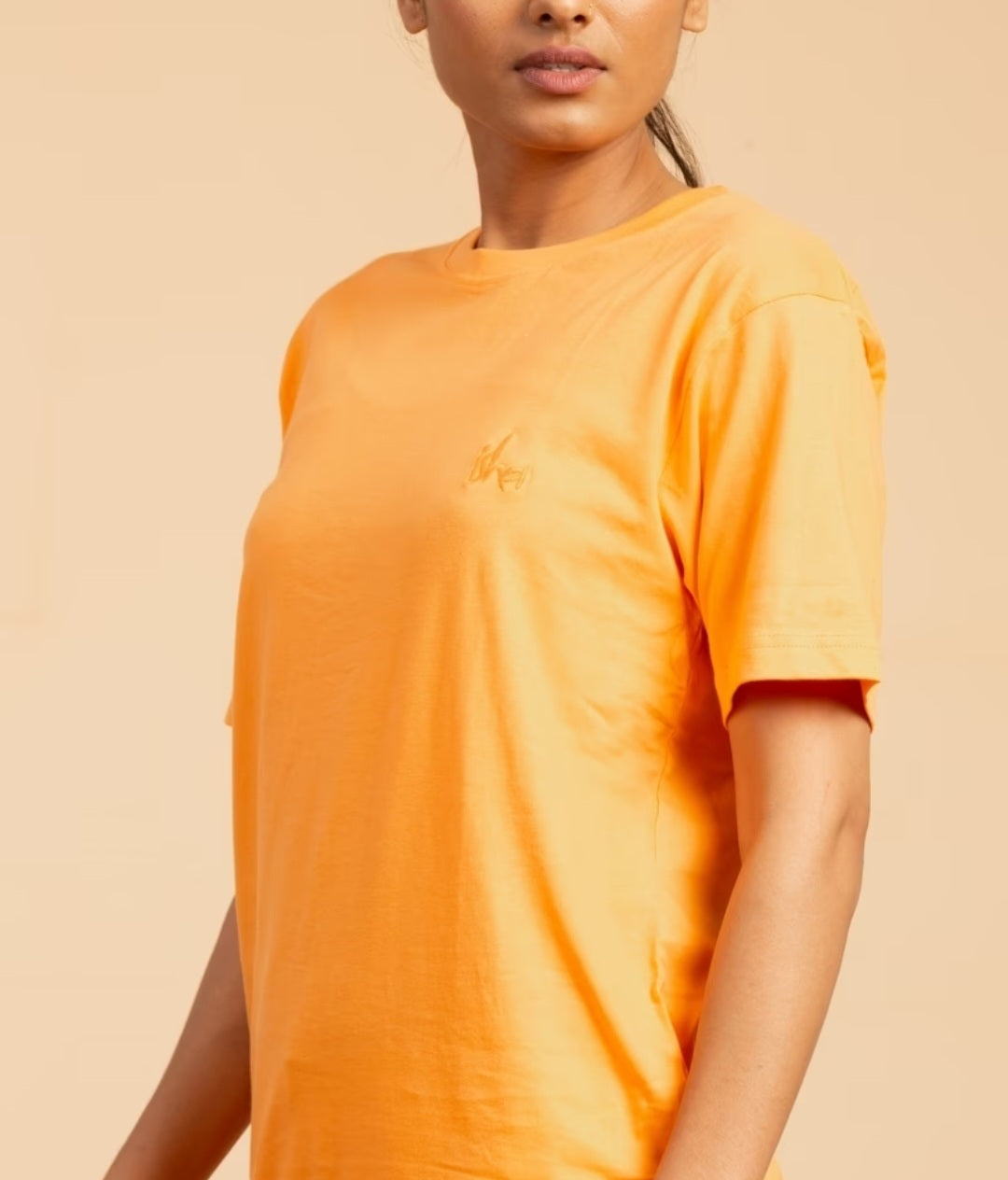 Unisex Organic Cotton Half-sleeve Sadhana T-Shirt - Orange