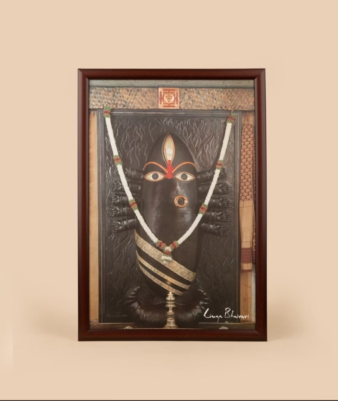 Linga Bhairavi Photo 8 x 12 (with frame)