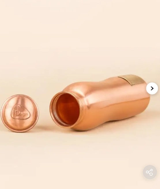 Copper Water Bottle with Logo, 950 ml