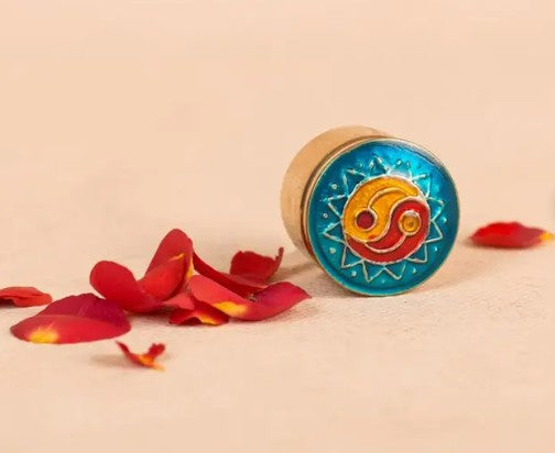 Beeswax Natural Oil Solid Perfume - Wild Rose (4gm). Alcohol-free strong body fragrance.