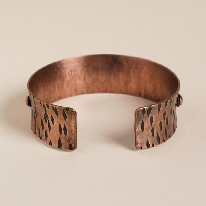 Serpentine Textured Copper Cuff