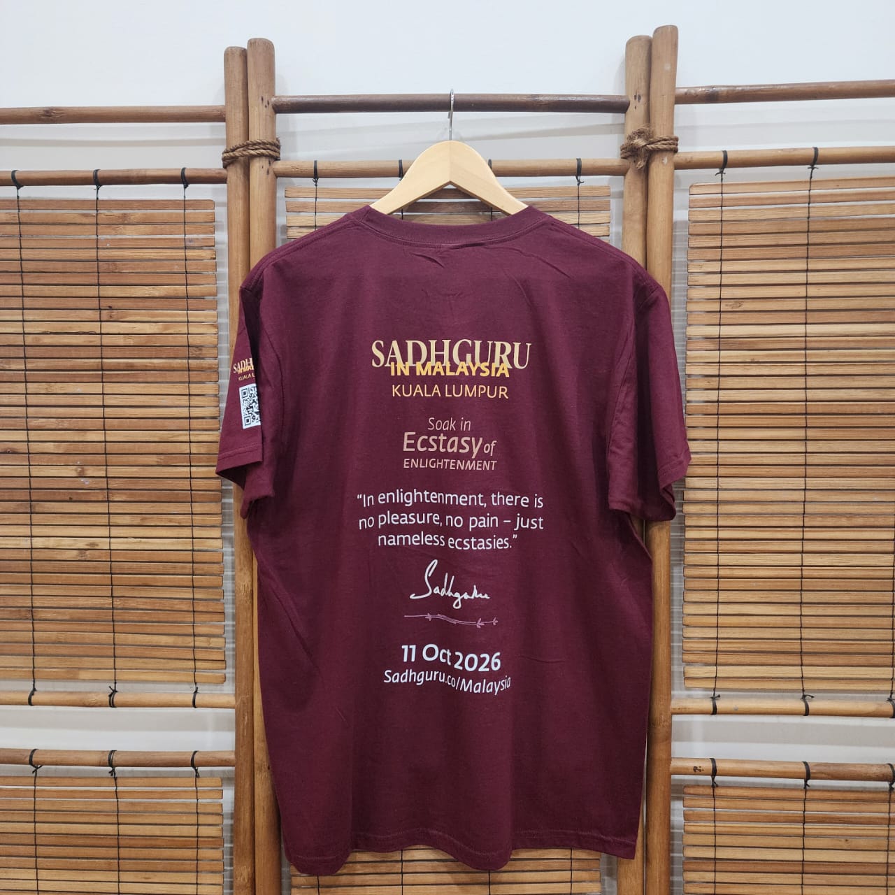 100% Cotton Unisex T-Shirt – Sadhguru in Malaysia | Soak in Ecstasy of Enlightenment