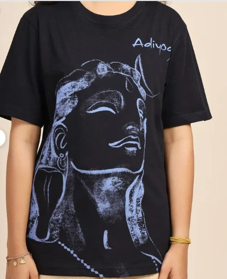 Adiyogi Iconic - Screen Printed T Shirt (Black)