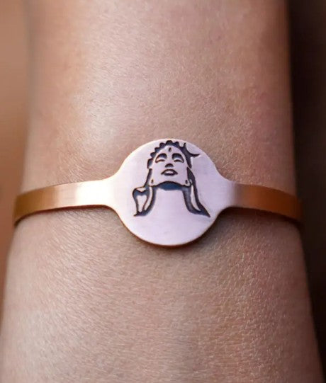 Copper Cuff with Adiyogi