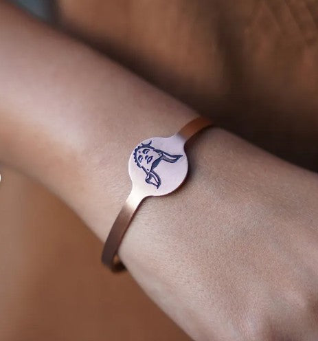 Copper Cuff with Adiyogi