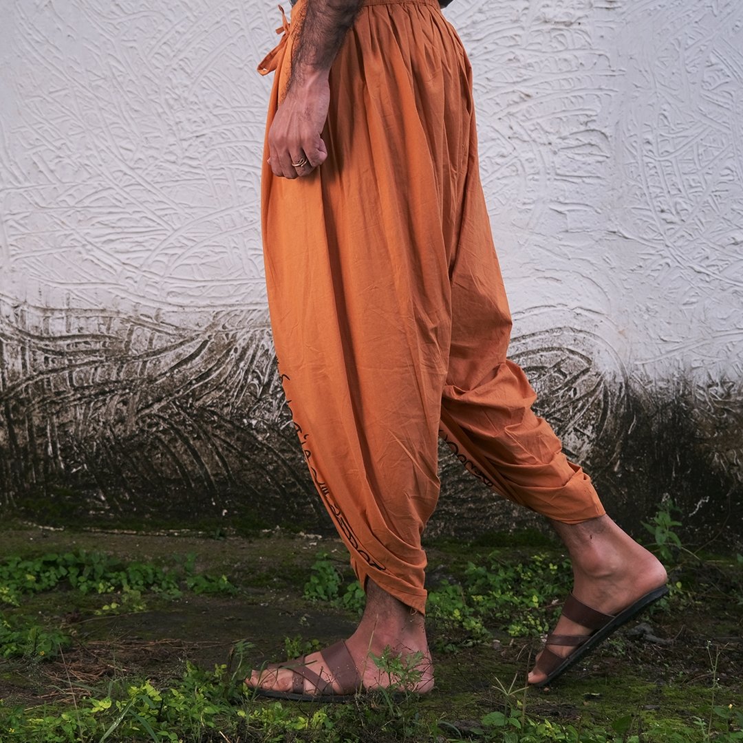 Shivanga Panchakacham (Dhoti Pant) - Orange