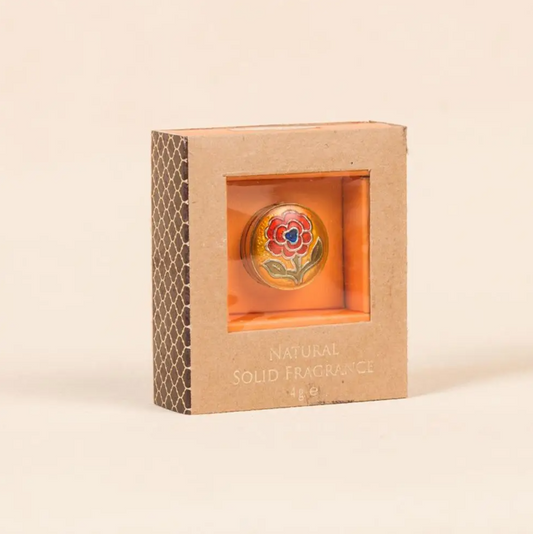 Beeswax Natural Oil Solid Perfume - Sandalwood & Vetiver (4gm). Alcohol-free mild body fragrance.