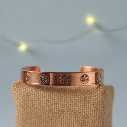 Chakra copper cuff