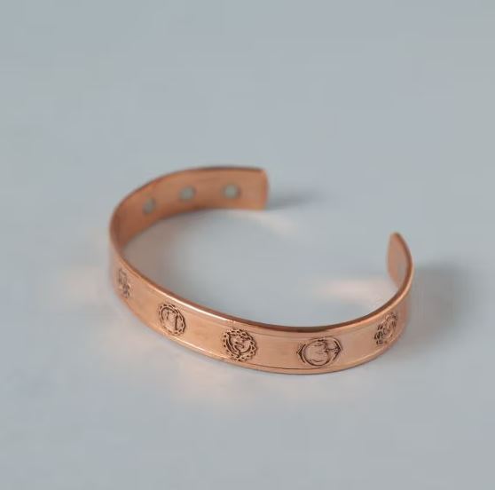 Chakra copper cuff