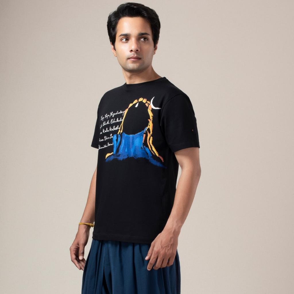 Adiyogi Neelakantha - Unisex Cotton T Shirt With Comfort Stretch