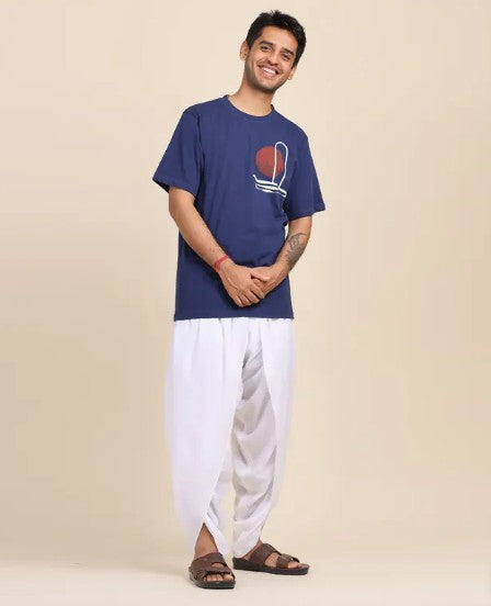 Sacred Strokes - Dhyanalinga T-shirt (Indigo)