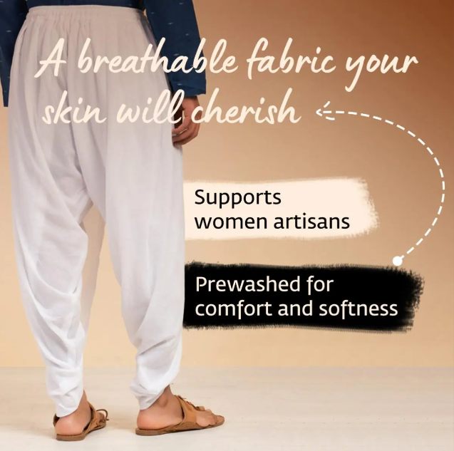 Unisex Dhoti Pant - White