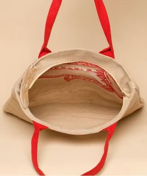 Embroidered Jute Bag (Fish Design)
