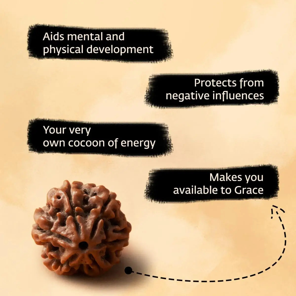 Rudraksha Beads Children’s Shanmukhi, 6 Faced