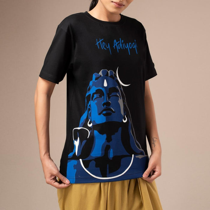 Hey Adiyogi Unisex T Shirt (Glow in the dark)