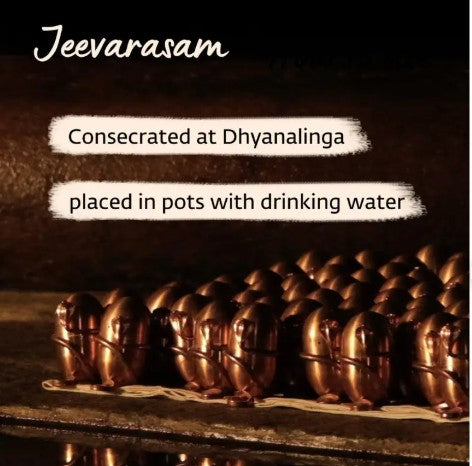 Jeevarasam Consecrate water at home. Unique design. Exclusive Isha Product. To be placed inside copper pots.