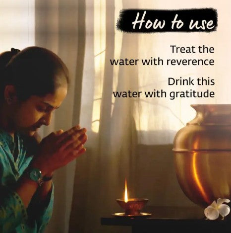 Jeevarasam Consecrate water at home. Unique design. Exclusive Isha Product. To be placed inside copper pots.
