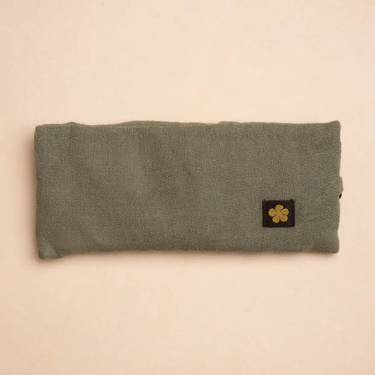 Herbal Dyed Eye Pillow with Flax & Lavender Seed - Tulsi Green