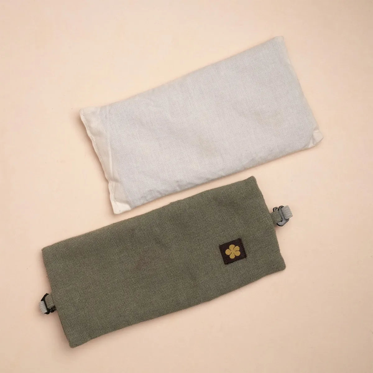 Herbal Dyed Eye Pillow with Flax & Lavender Seed - Tulsi Green