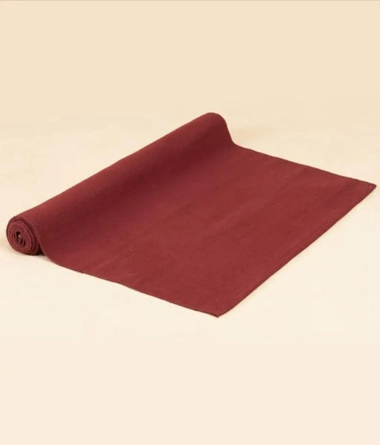 Cotton Yoga Mat Rubber Coated (Red)