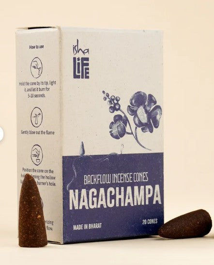 Backflow Refill Incense - Pack of 20 Cones - Nagachampa