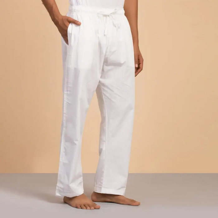 Mens Organic Cotton Sadhana Pyjama - White