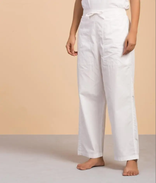 Womens Organic Cotton Sadhana Pyjama - White