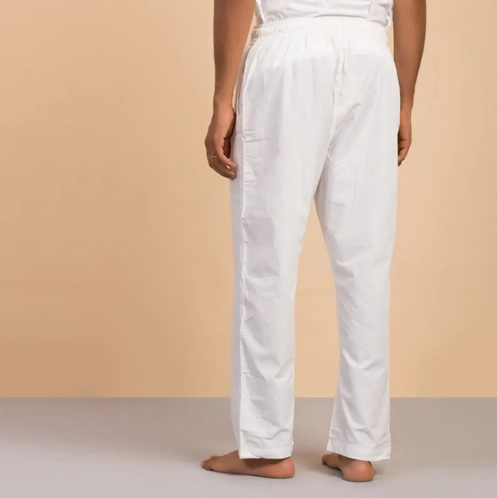 Mens Organic Cotton Sadhana Pyjama - White