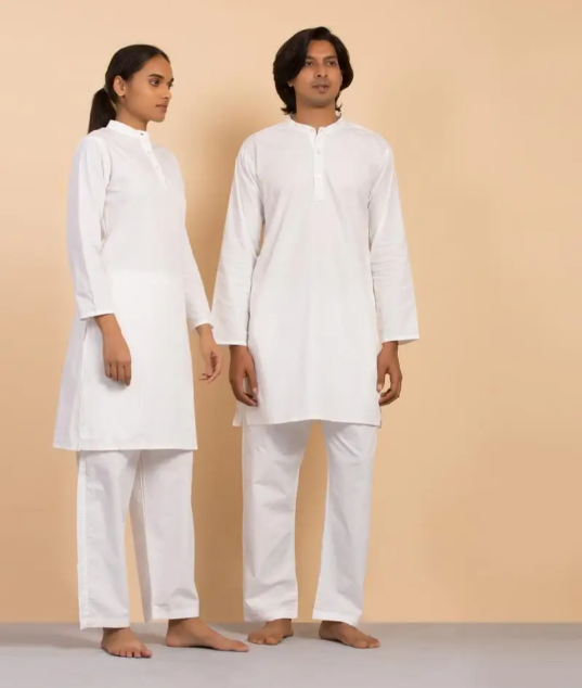 Womens Organic Cotton Sadhana Pyjama - White