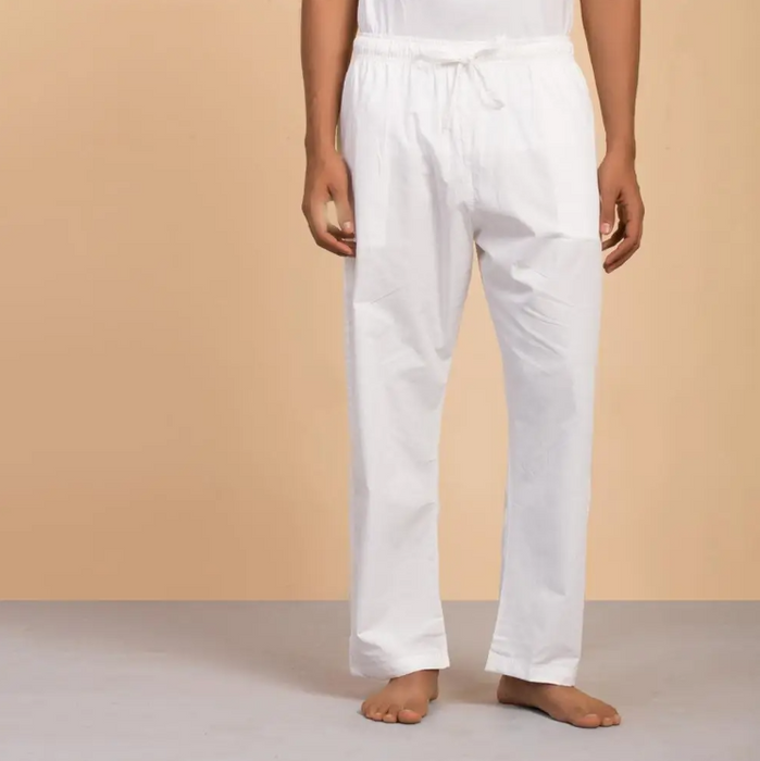 Mens Organic Cotton Sadhana Pyjama - White