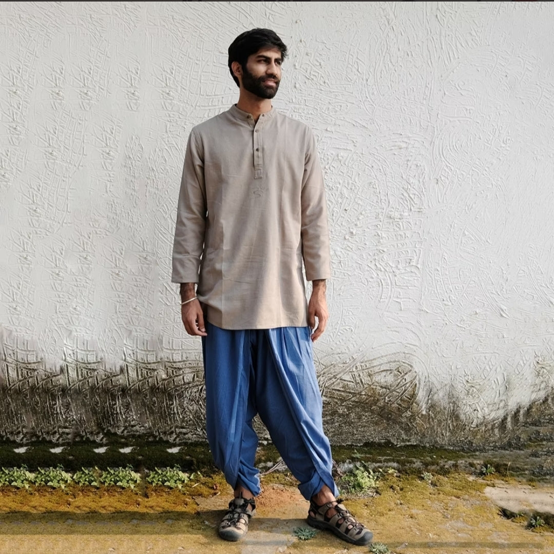 Organic Mens Aum kurta Long Sleeve - Sap