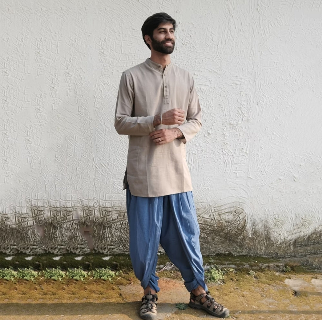 Organic Mens Aum kurta Long Sleeve - Sap