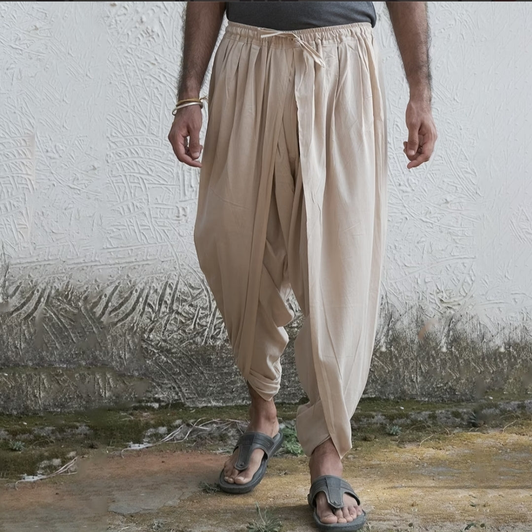 Unisex Dhoti Pant - Beige